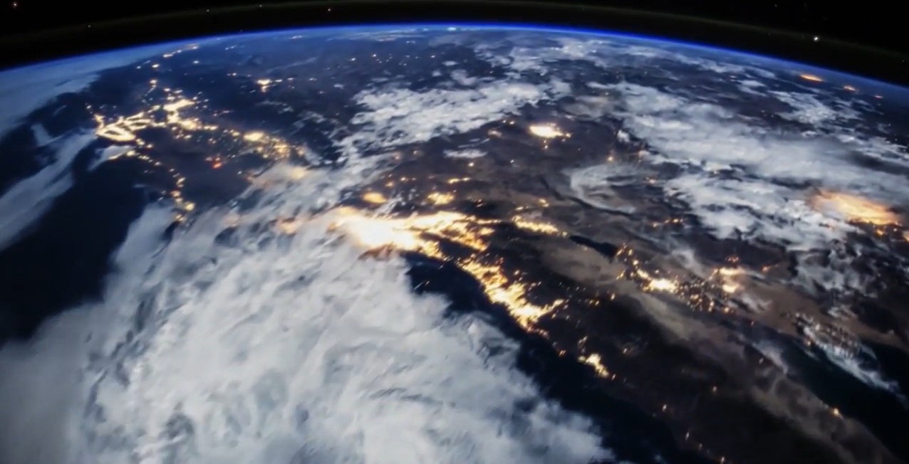 Earth at night from orbit